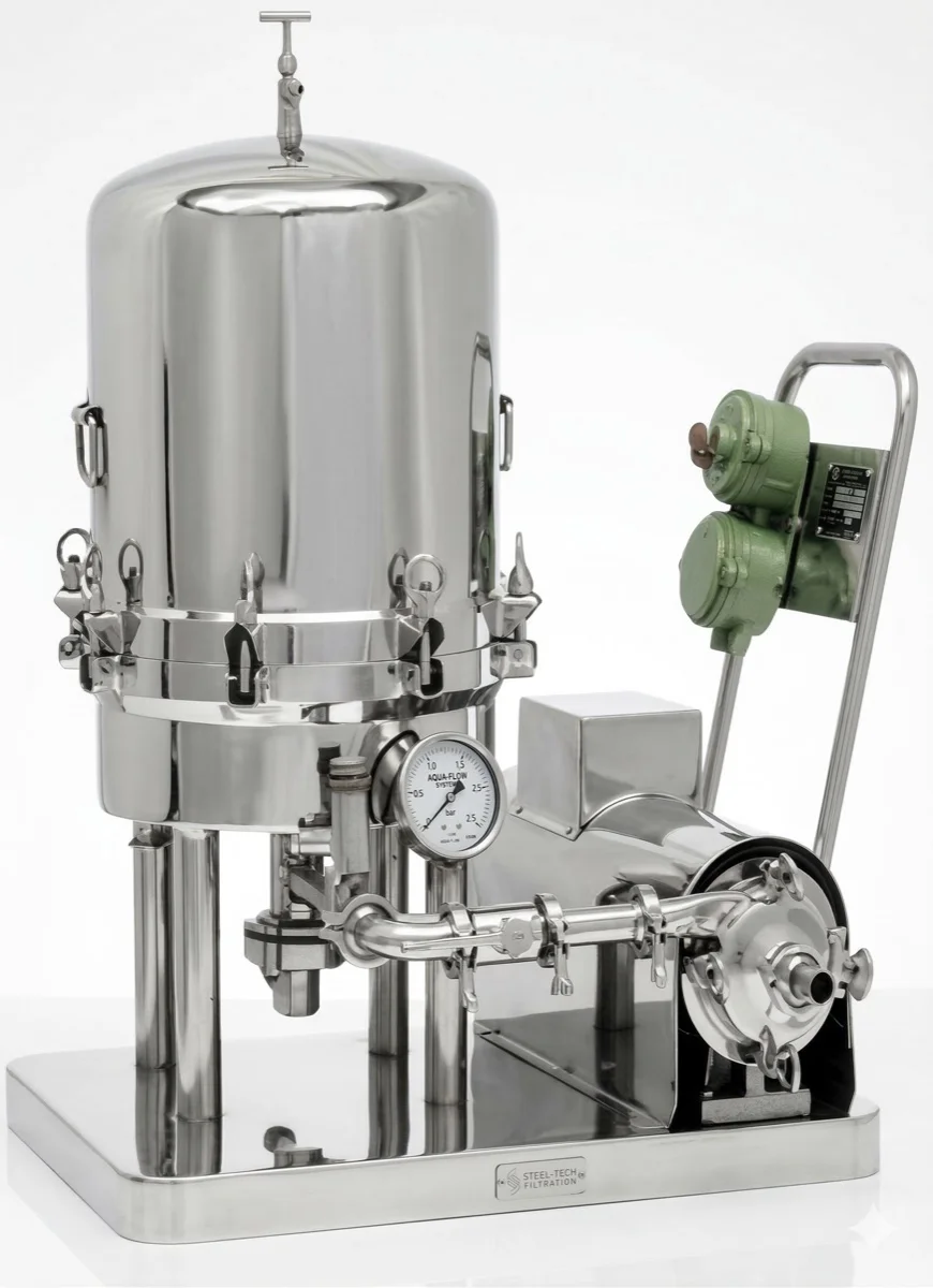 Mam Nature nuclear medicine water filtration system with 316L stainless steel housing for radioactive pollutant removal